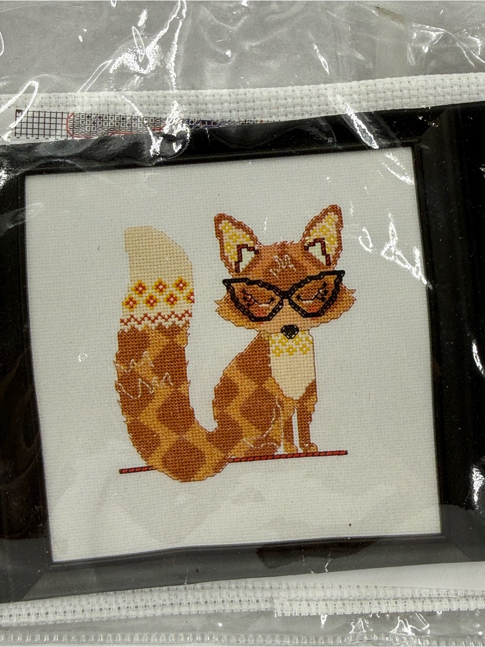 Stylish Orange Fox Cross-Stitch Wall Art - fox Category